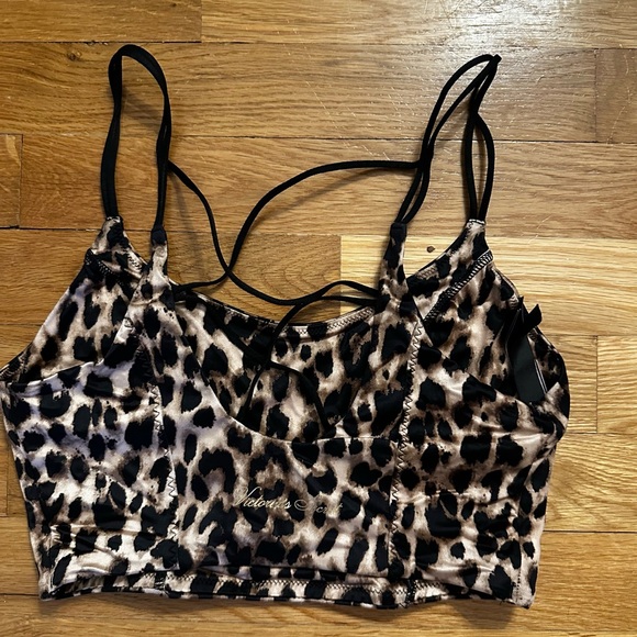 Leopard Print Bra Top/Sports Bra - Picture 2 of 3